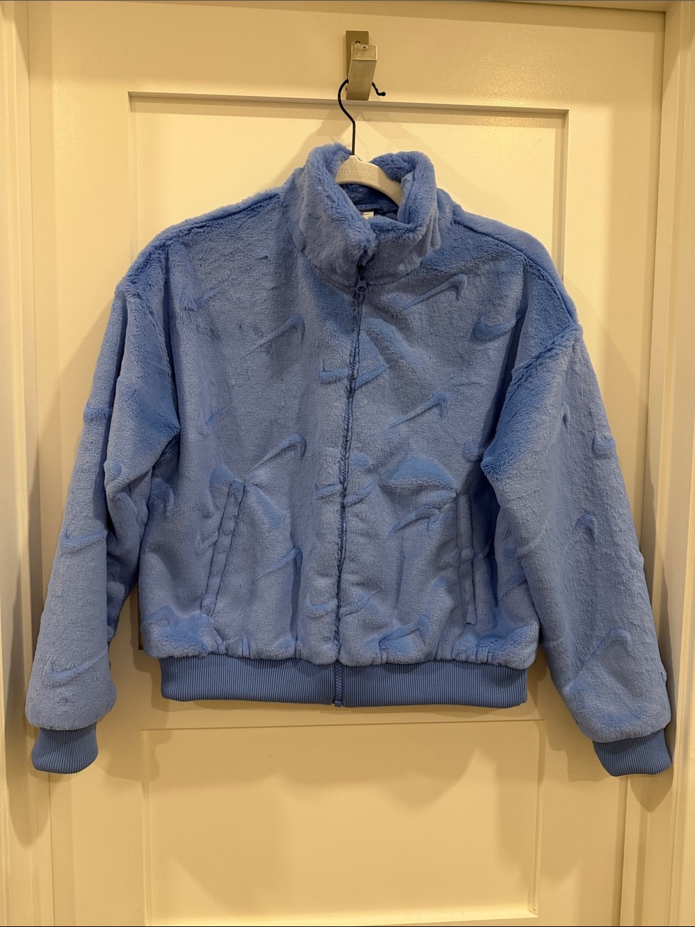 Nike Sky Blue Plush Zip-Up Jacket